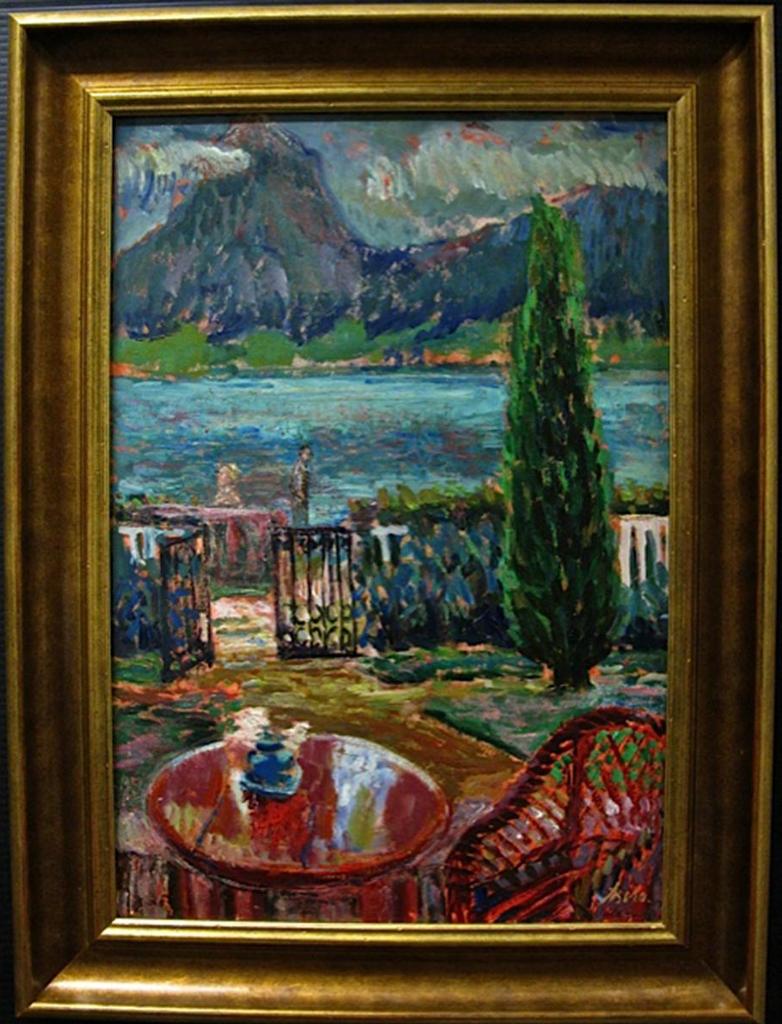 Akos Biro (1911-2002) - From The Garden Patio