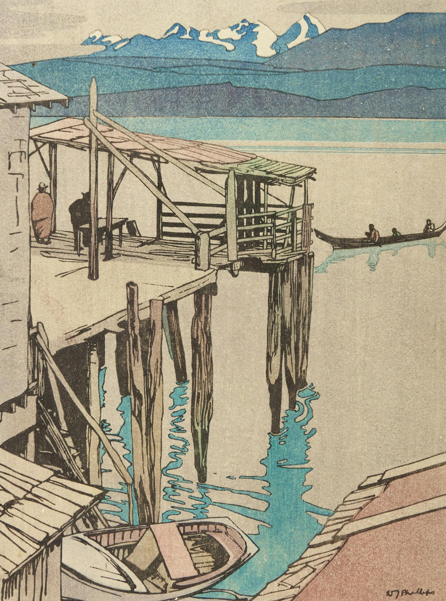 Walter Joseph (W.J.) Phillips (1884-1963) - Jim King's Wharf, Alert Bay, B.C.