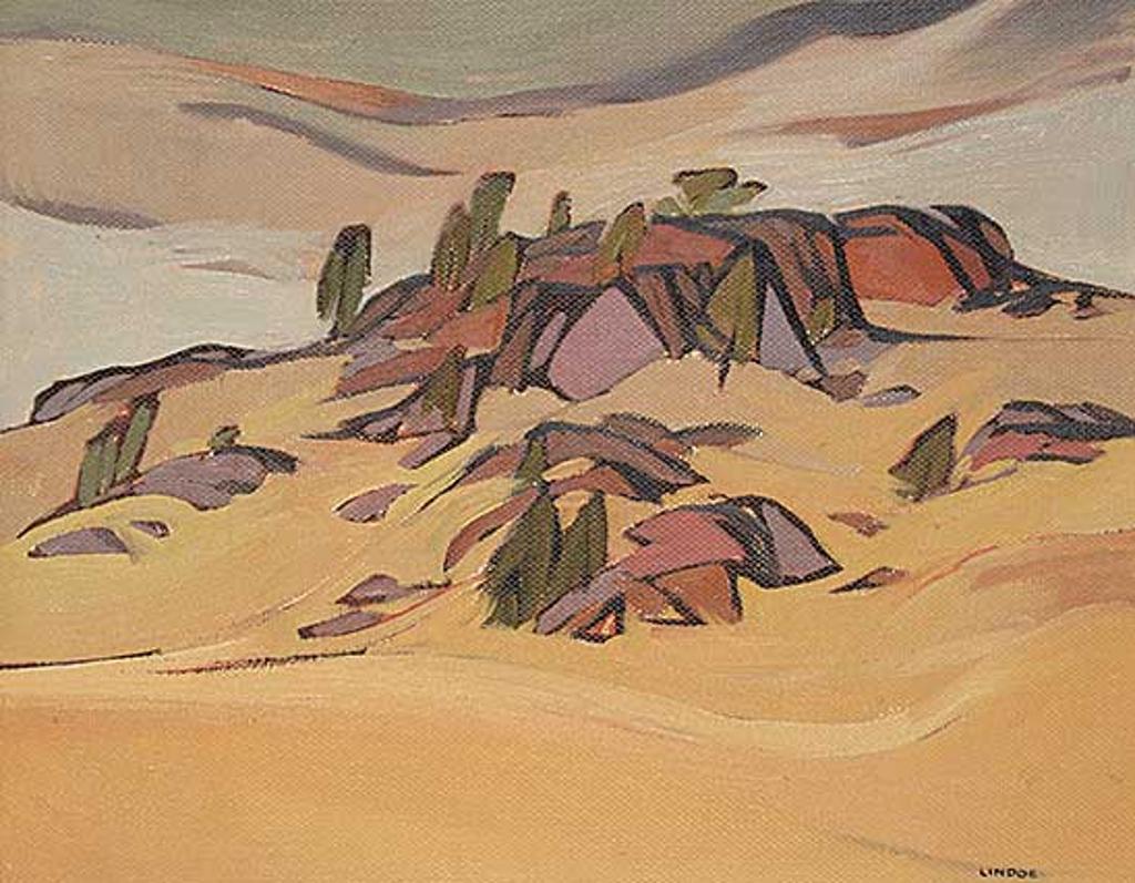 Luke Orton Lindoe (1913-1998) - Volcanic Rocks Near Kamloops