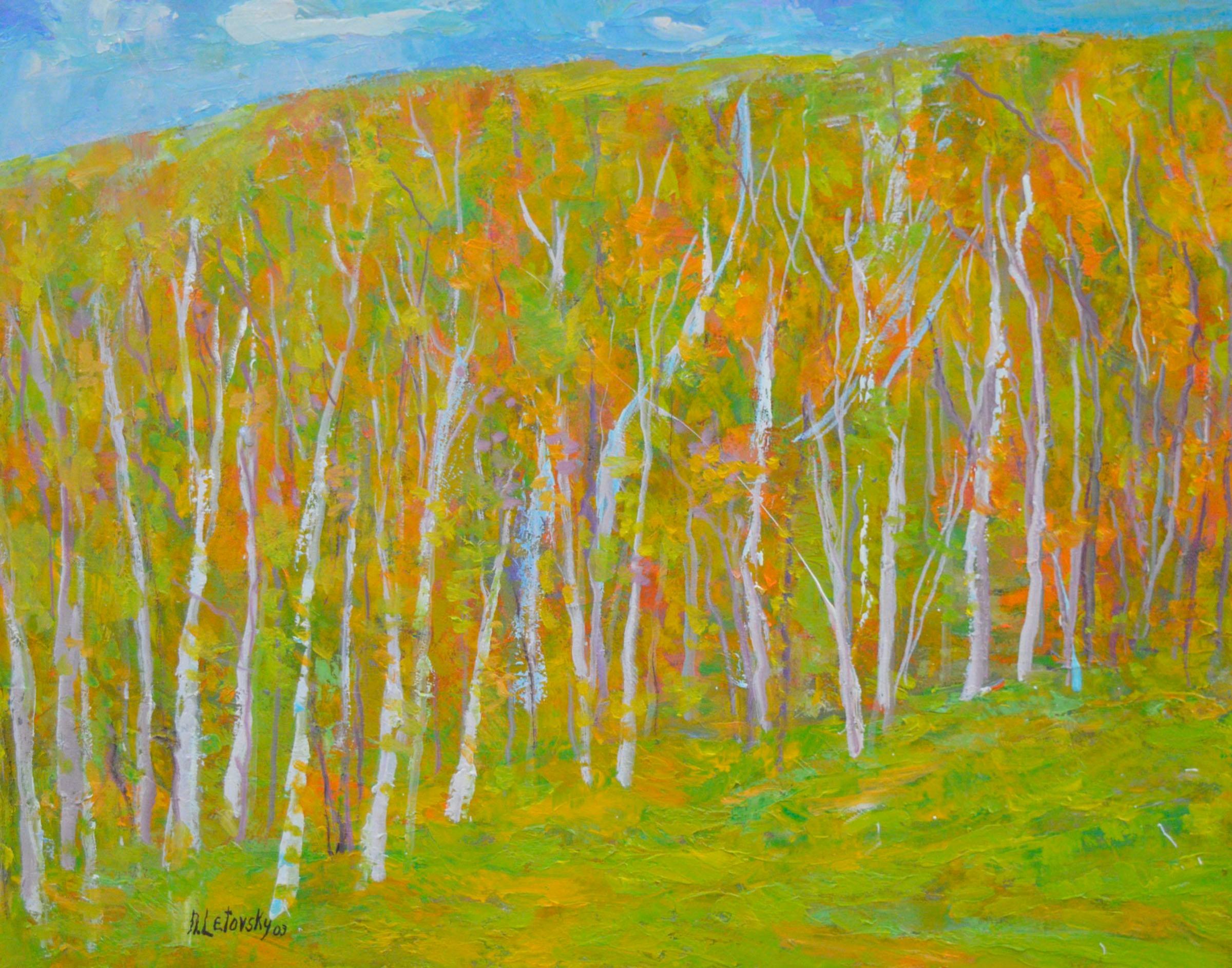 Nathan Letovsky (1925-2014) - Scène d'automne - Ste