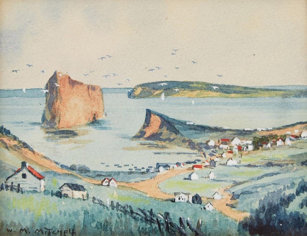 Willard Morse Mitchell (1879-1955) - Percé Rock; The Seminary of the Suplicians, Notre Dame Street, Montreal
