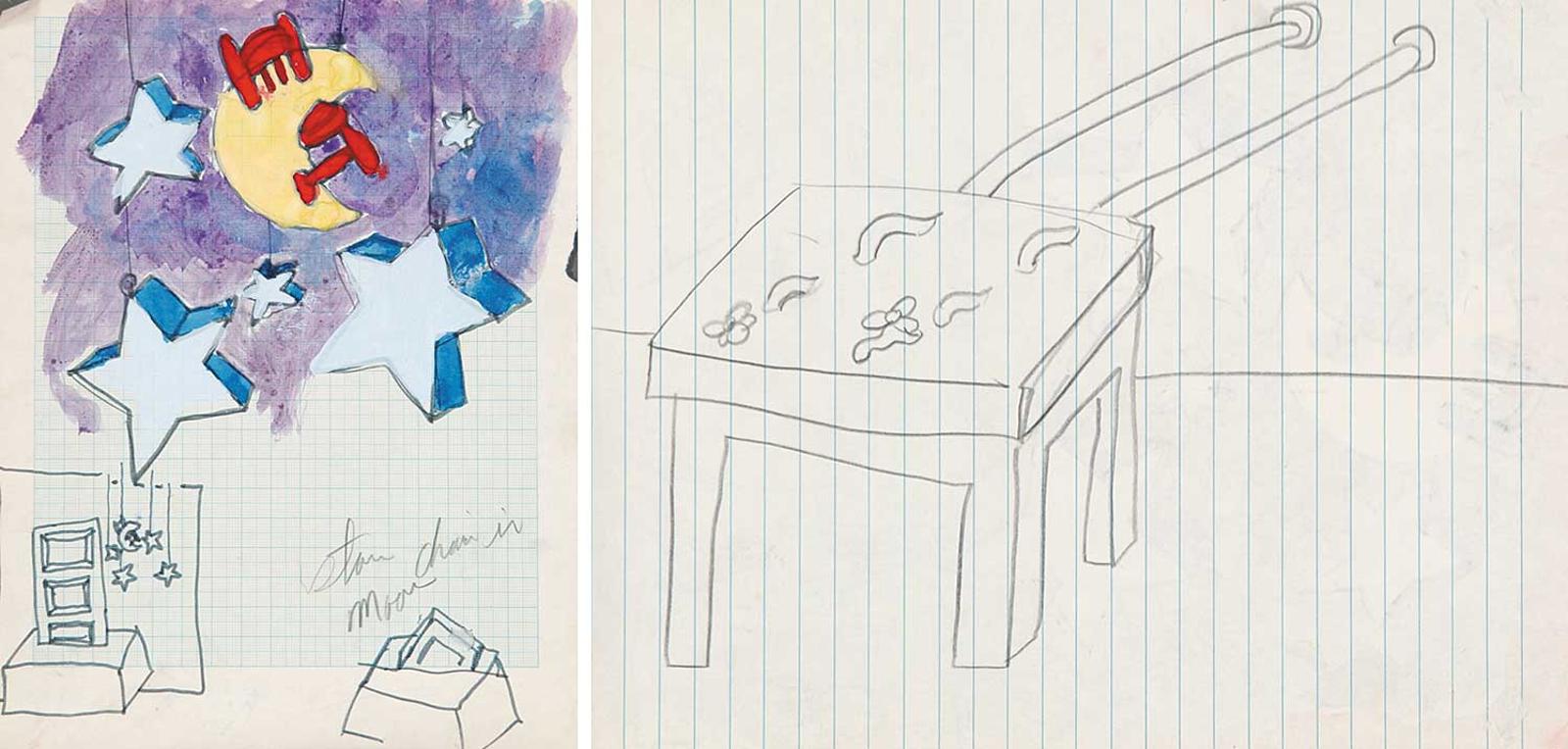 John Boyka MacGregor (1944-2019) - Star Chair in Moon / Untitled Sketch
