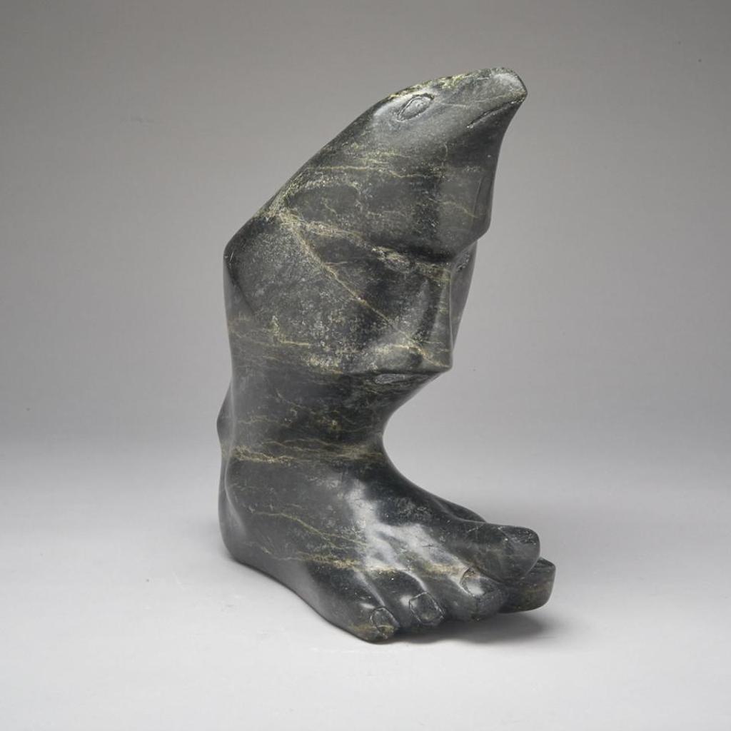 Qarpik Pudlat (1952) - Composition Carving Of A Foot, Bird And Faces