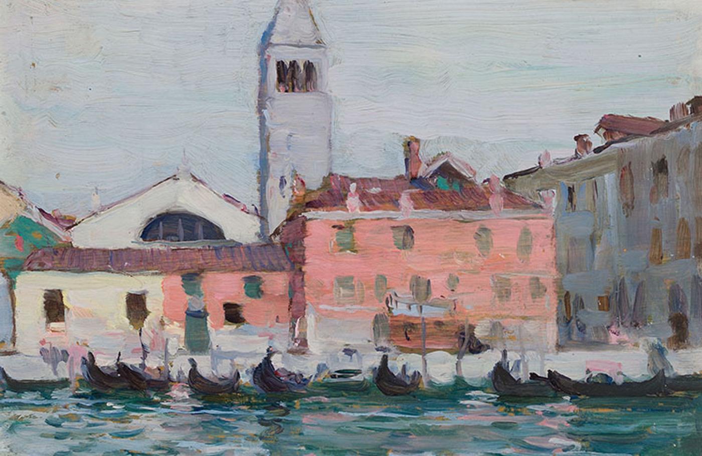 Clarence Alphonse Gagnon (1881-1942) - Traghetto, Venise