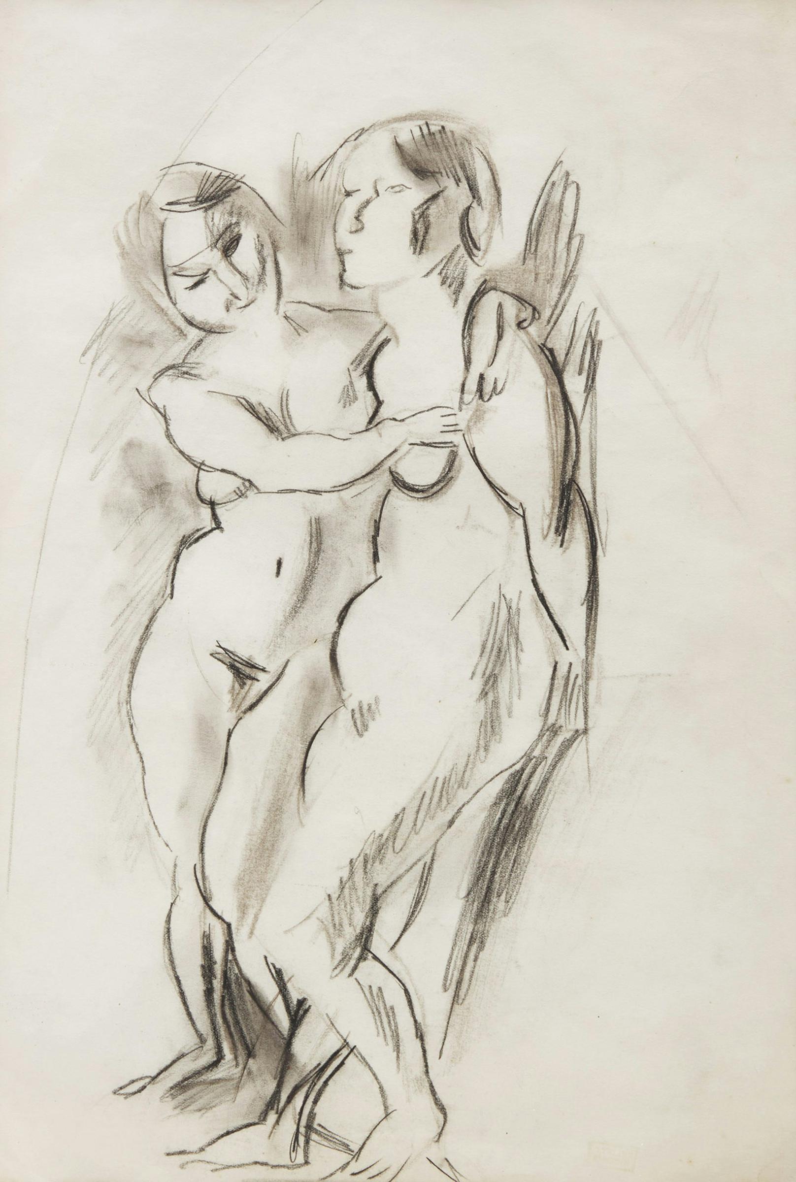 Jules Pascin (1885-1930) - Deux nus debout