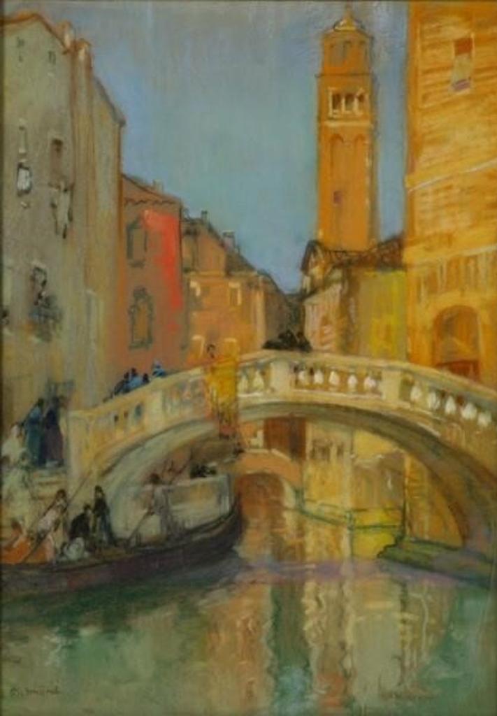 Leonard Richmond (1889-1965) - Canal Scene, Venice