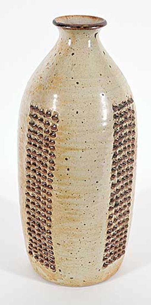 John A. Porter - Untitled - Speckled Beige Grater Vase