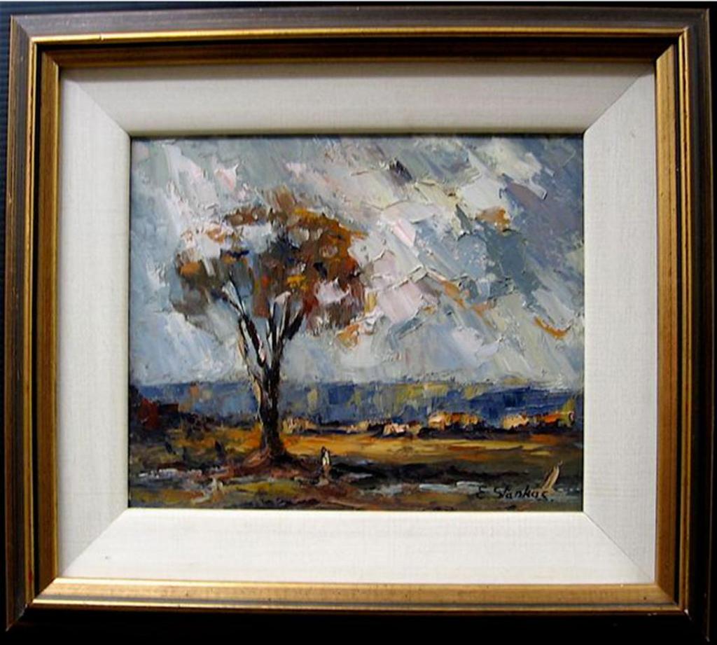 Edith Stankus (1925) - October Landscape With Elm Tree