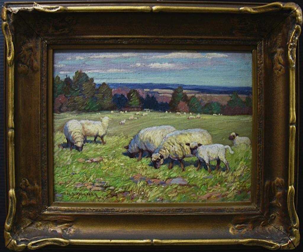 Herbert Sidney Palmer (1881-1970) - Early Spring - Sheep & Lambs