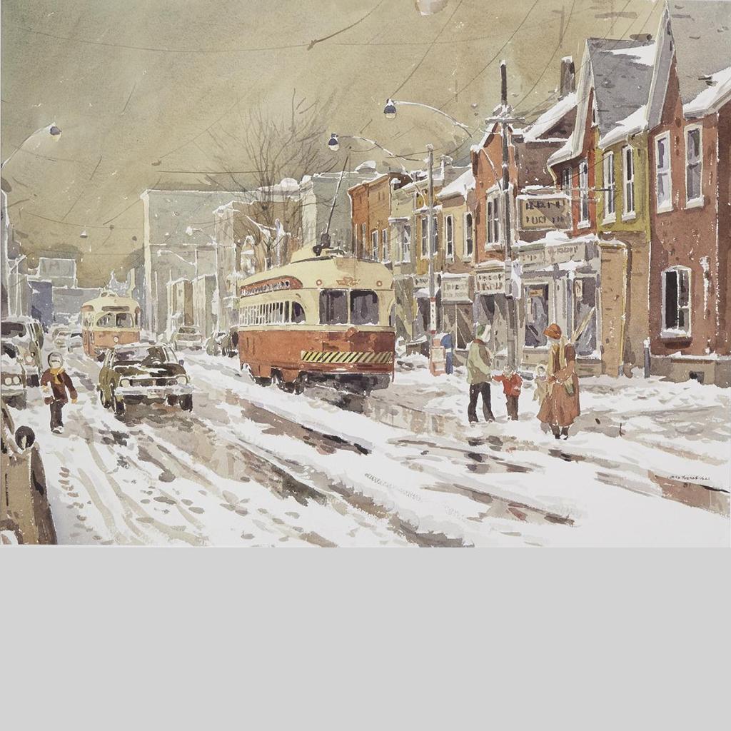 Arto Yuzbasiyan (1948) - Toronto, Streetcar In Winter