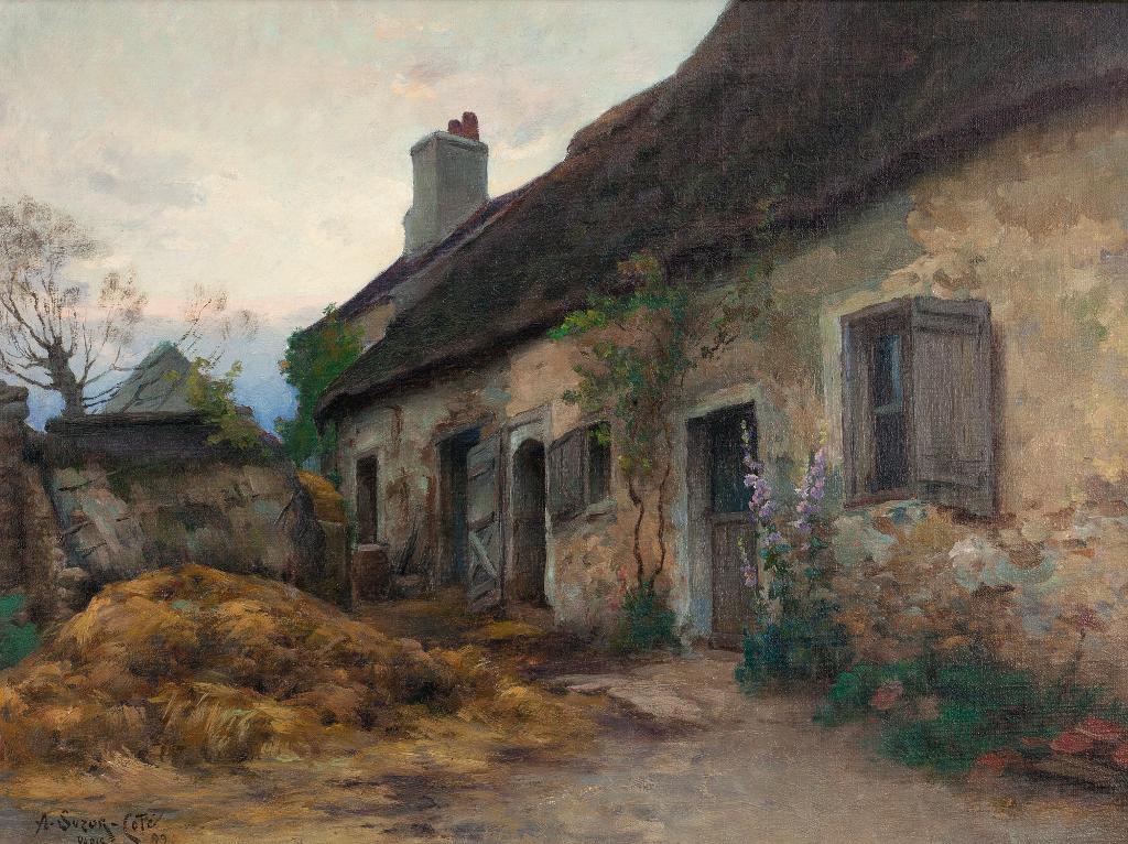 Marc-Aurèle de Foy Suzor-Coté (1869-1937) - Thatched Cottage And Landscape