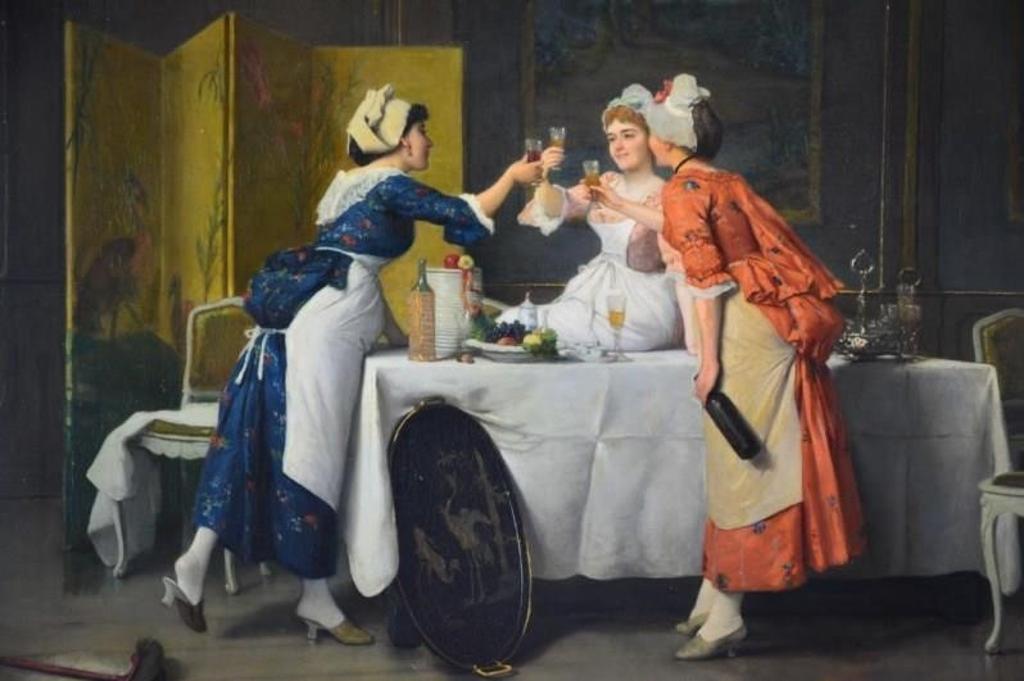 Auguste Serrure (1825-1903) - Cooks drinking wine