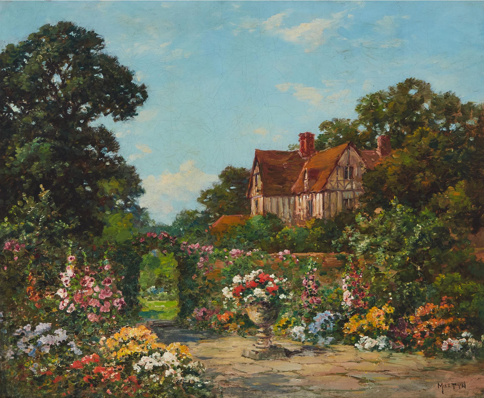 Thomas Edwin Mostyn (1864-1930) - English Country Garden