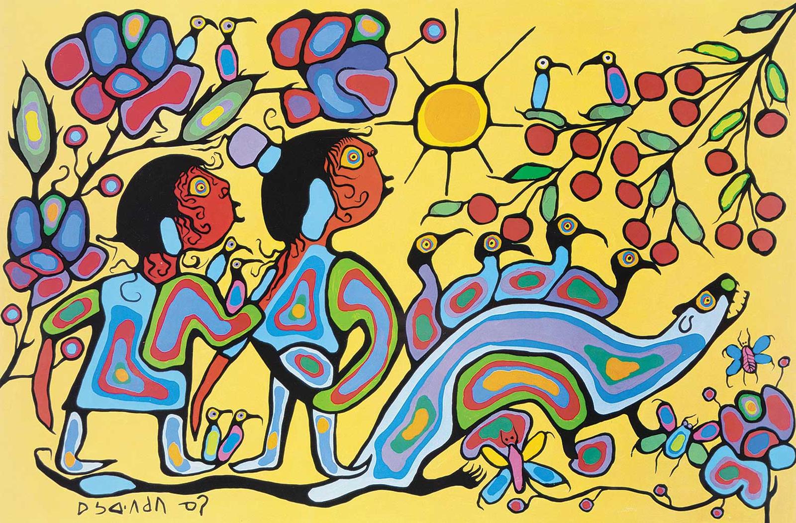 Norval H. Morrisseau (1931-2007) - Untitled - Heading to the Party
