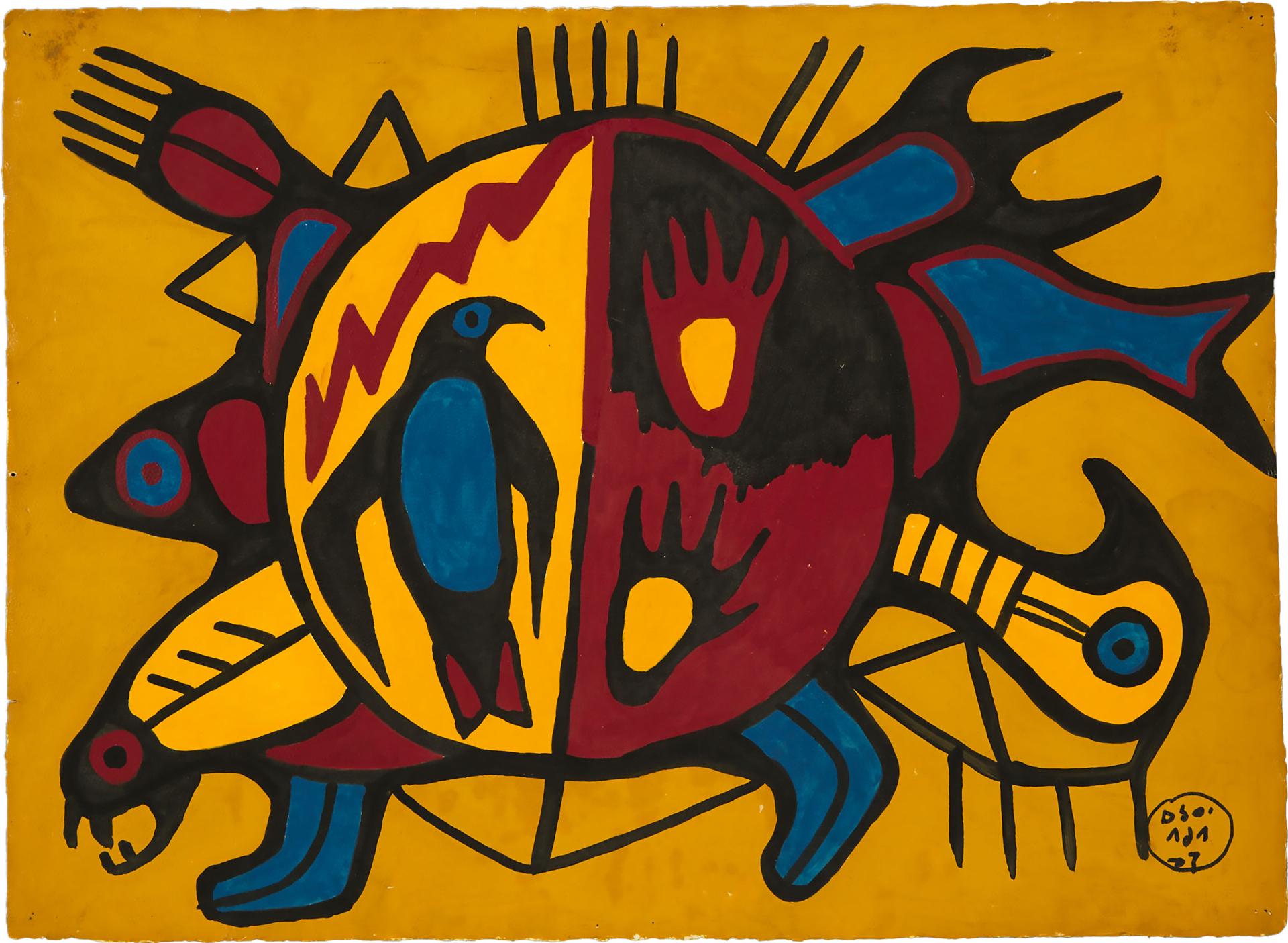 Norval H. Morrisseau (1931-2007) - Objibwa Nightmare After A Hangover