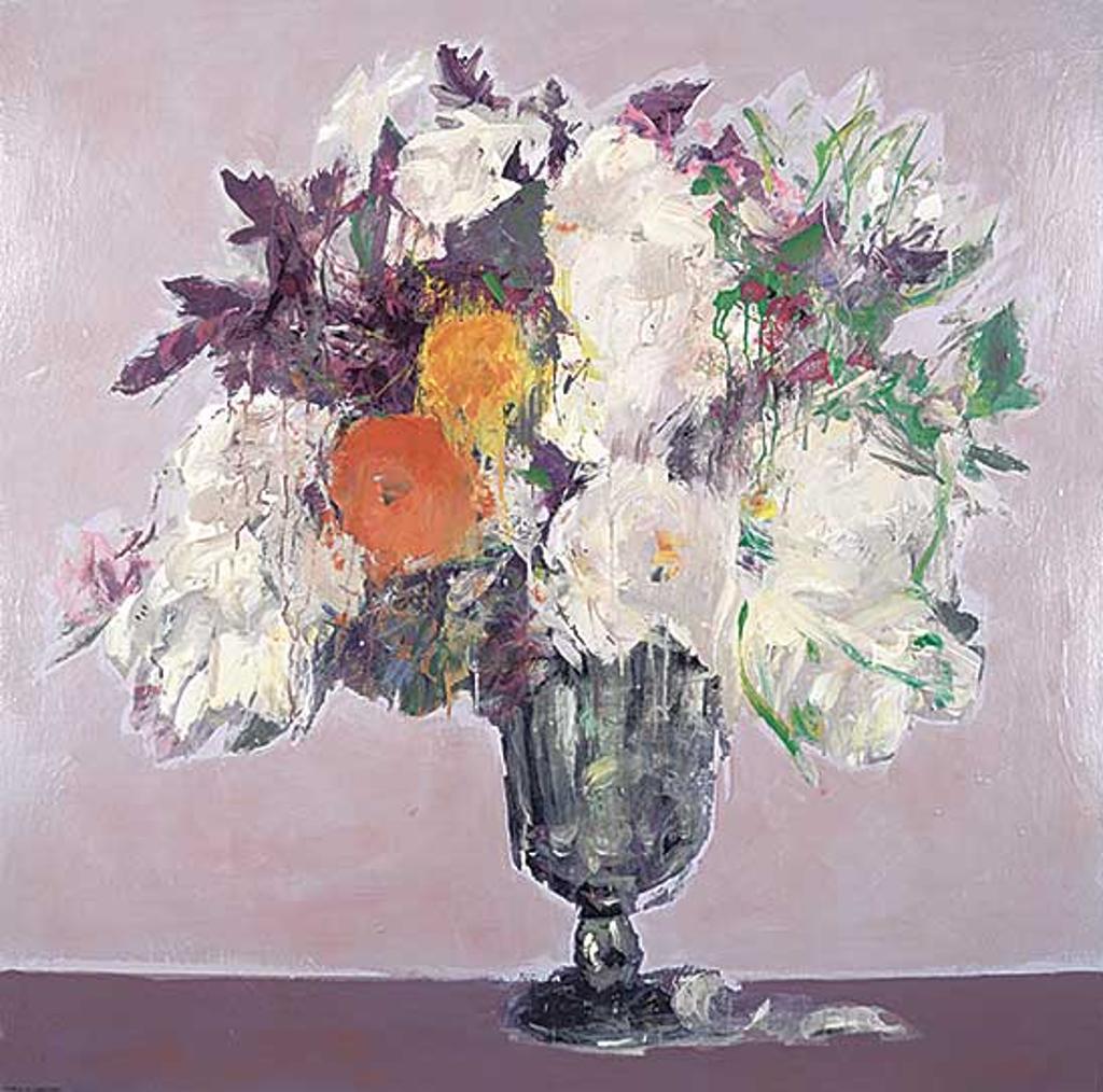 Chris S. Flodberg - Flower Painting, Greys and Purples