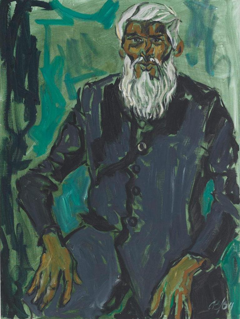 Aba Bayefsky (1923-2001) - Portrait Of M.F. Husain
