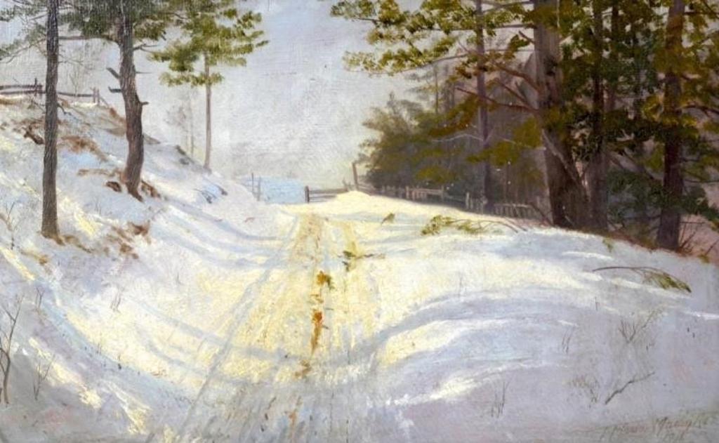Thomas Mower Martin (1838-1934) - Sunlit Winter Path