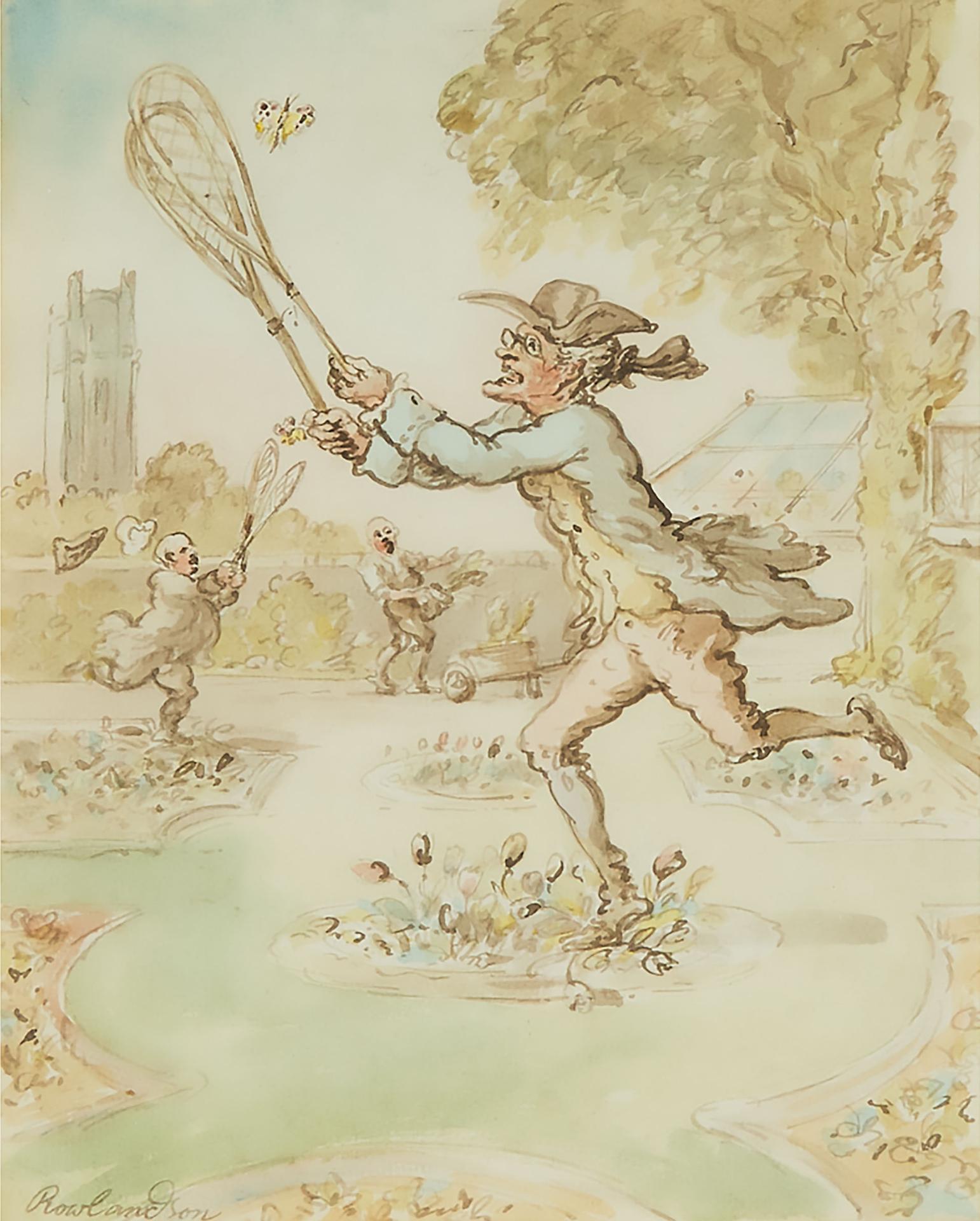 Thomas Rowlandson (1756-1827) - Catching Butterflies