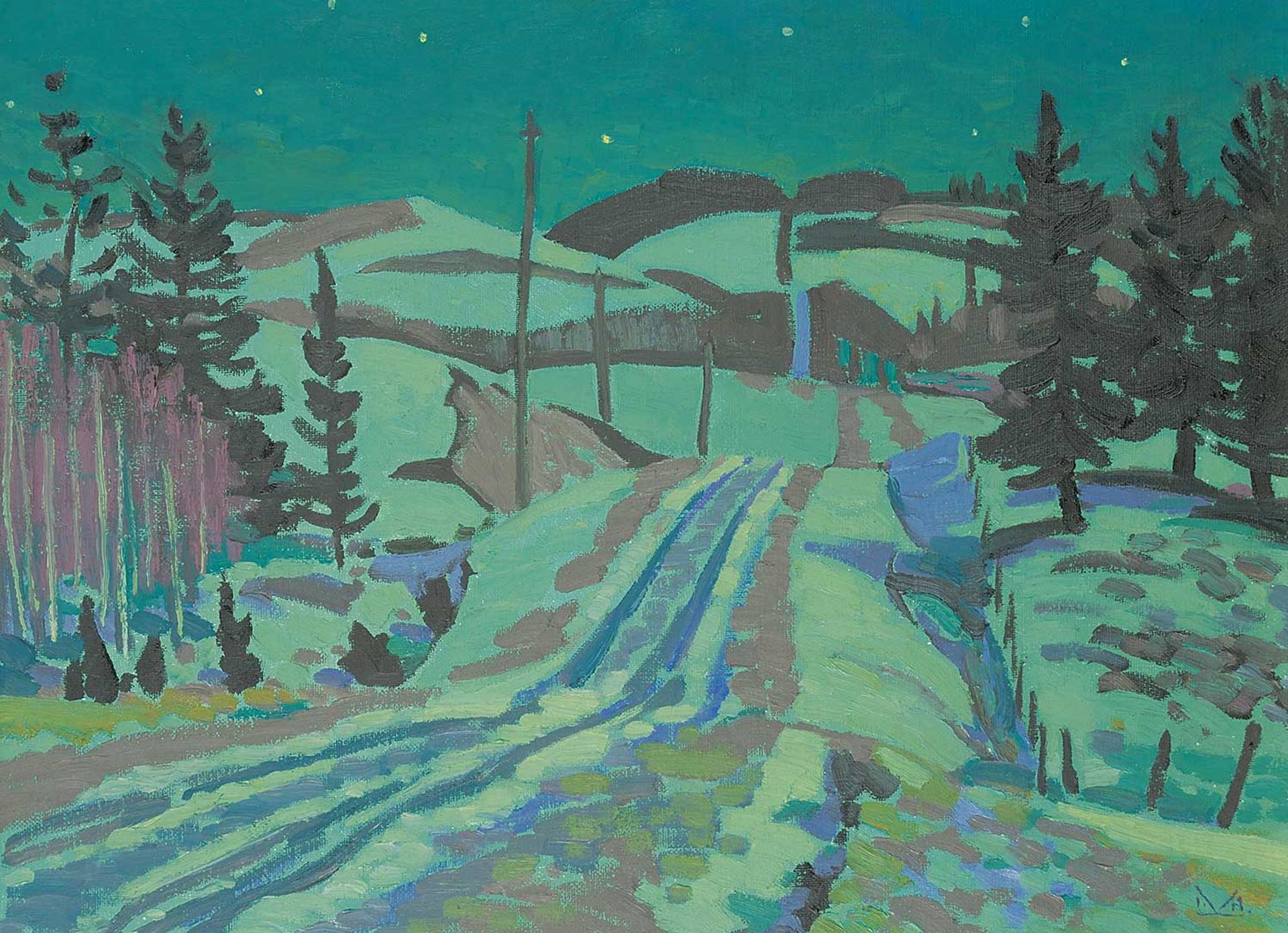 Illingworth Holey (Buck) Kerr (1905-1989) - Foothill Road, Winter Night