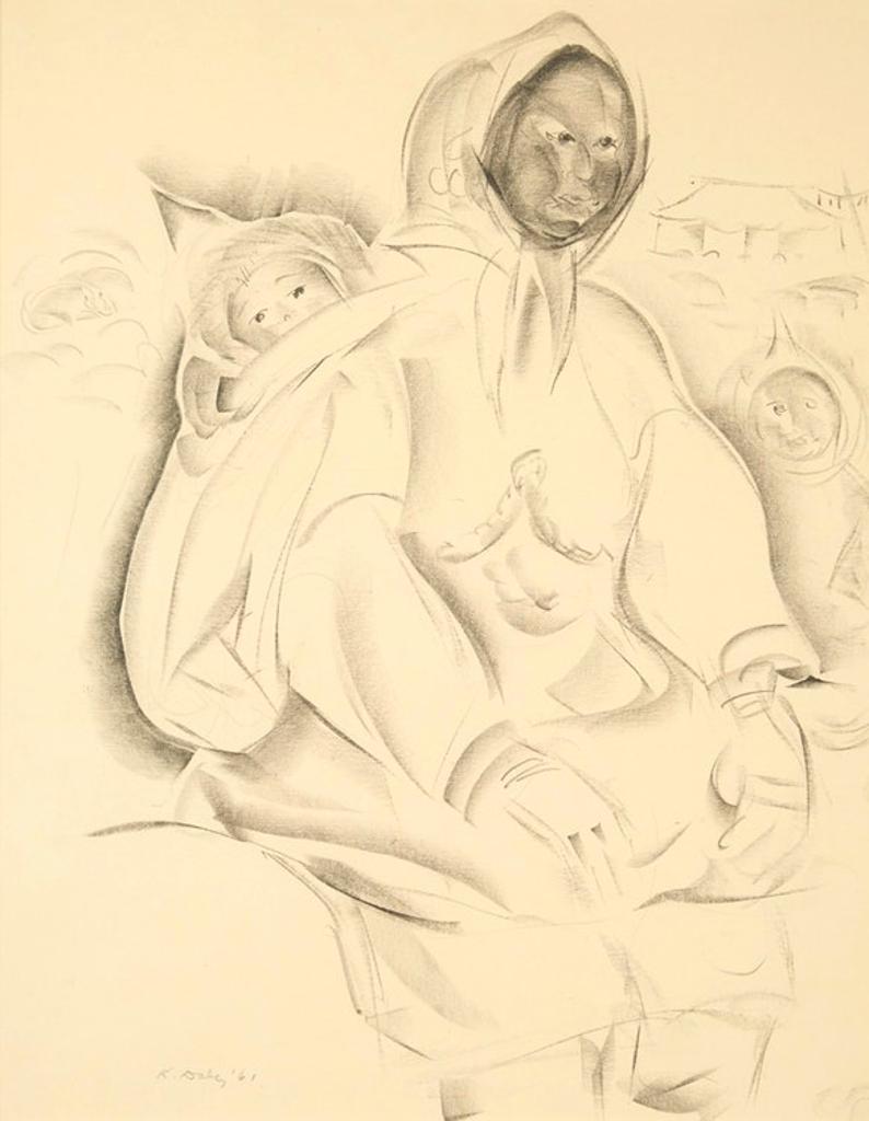 Kathleen Frances Daly Pepper (1898-1994) - Inuit Mother and Child