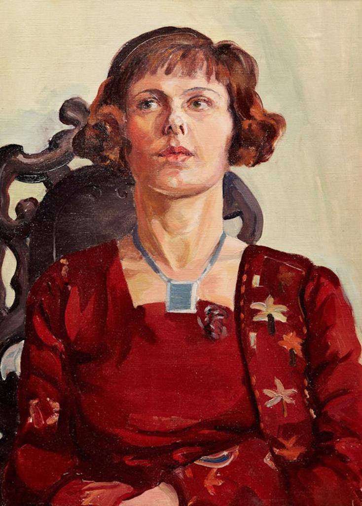 Aleen Elizabeth Aked (1907-2003) - Woman in Red