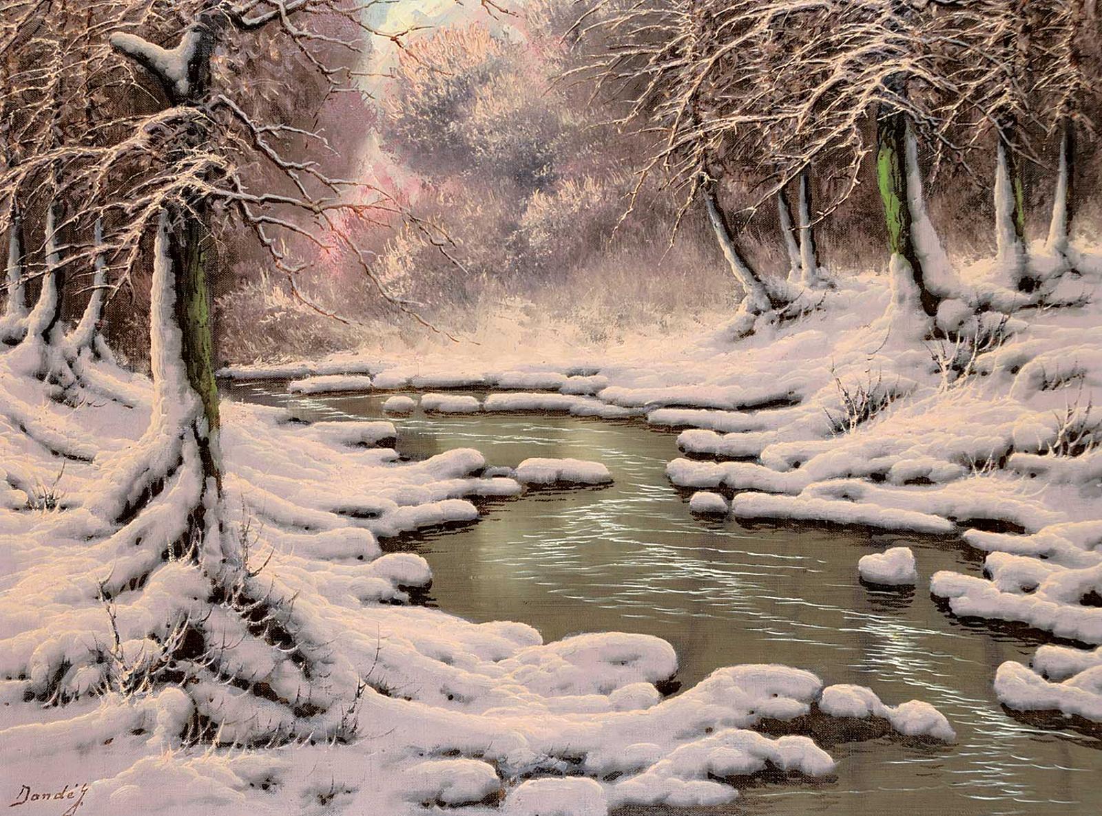 Joseph Dande (1911) - Untitled - Winter River
