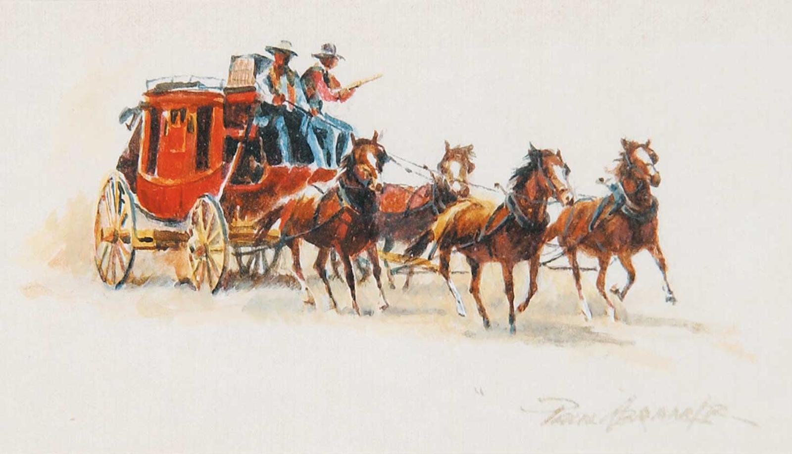 Paul Jr. Abram - Untitled - Red Coach and Four Driving Right
