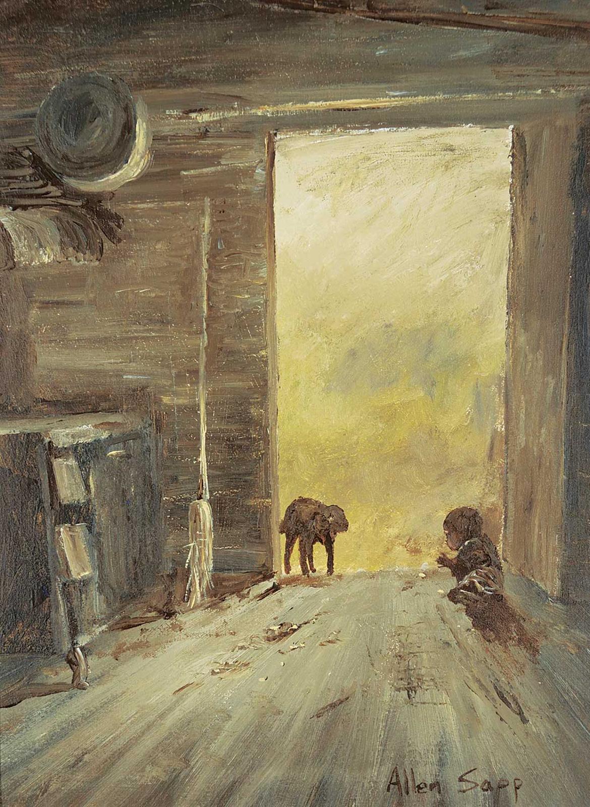 Allen Fredrick Sapp (1929-2015) - Baby Sitting at Door