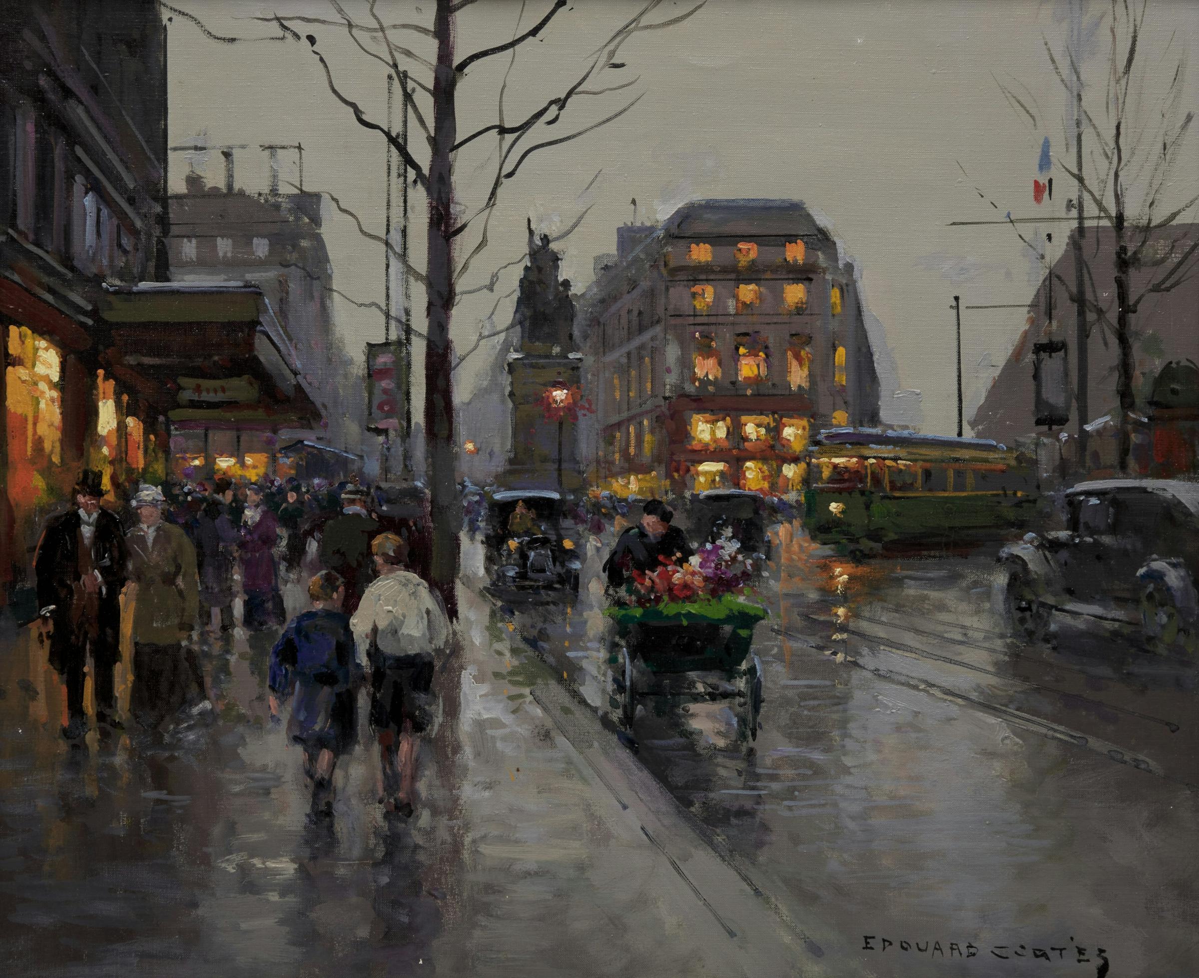 Edouard Léon Cortès (1882-1969) - Place Clichy