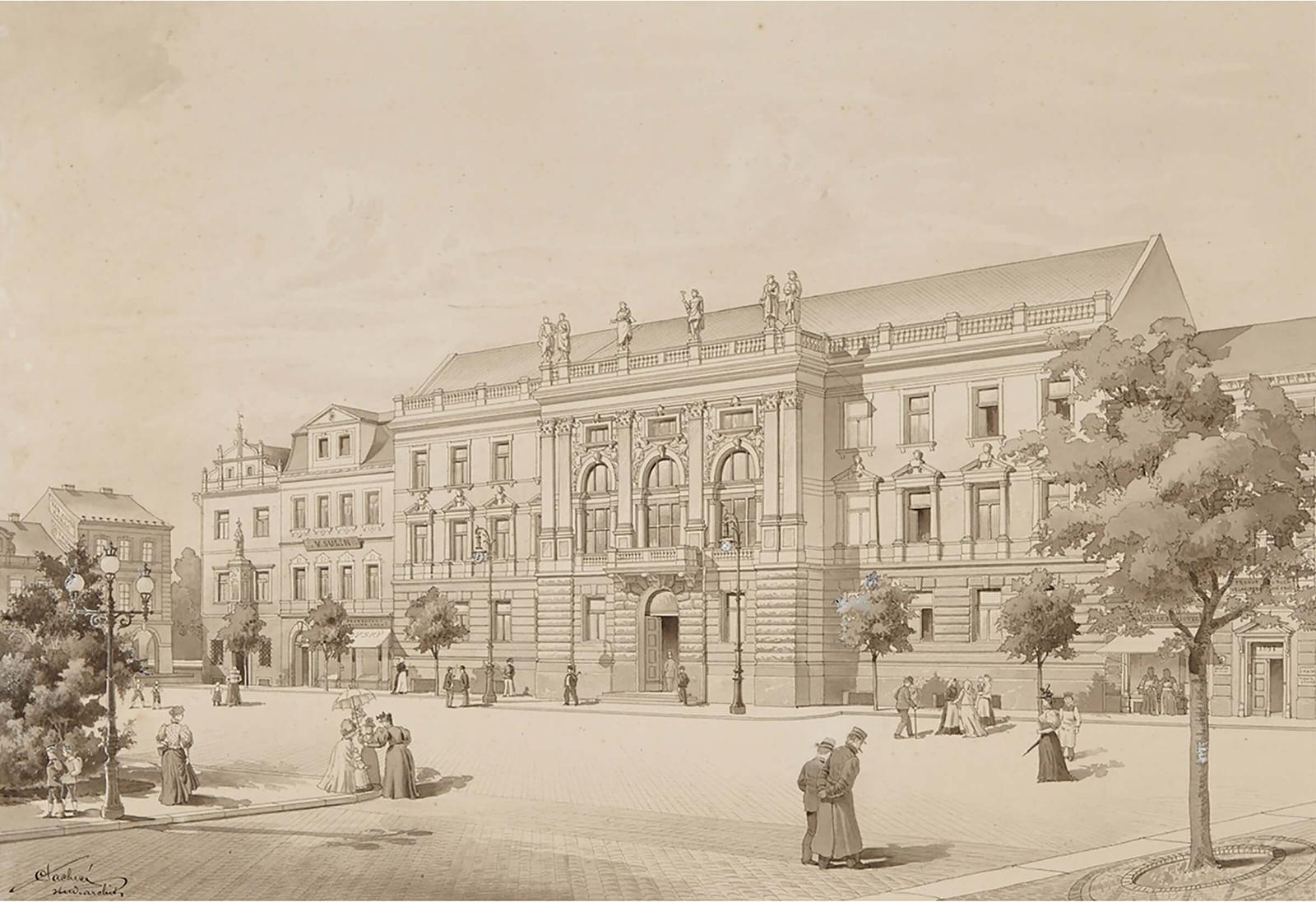 Lodovic Tacheci (1871) - Nymburk City Hall, Czech Republic (Architect Plans For The City Hall)