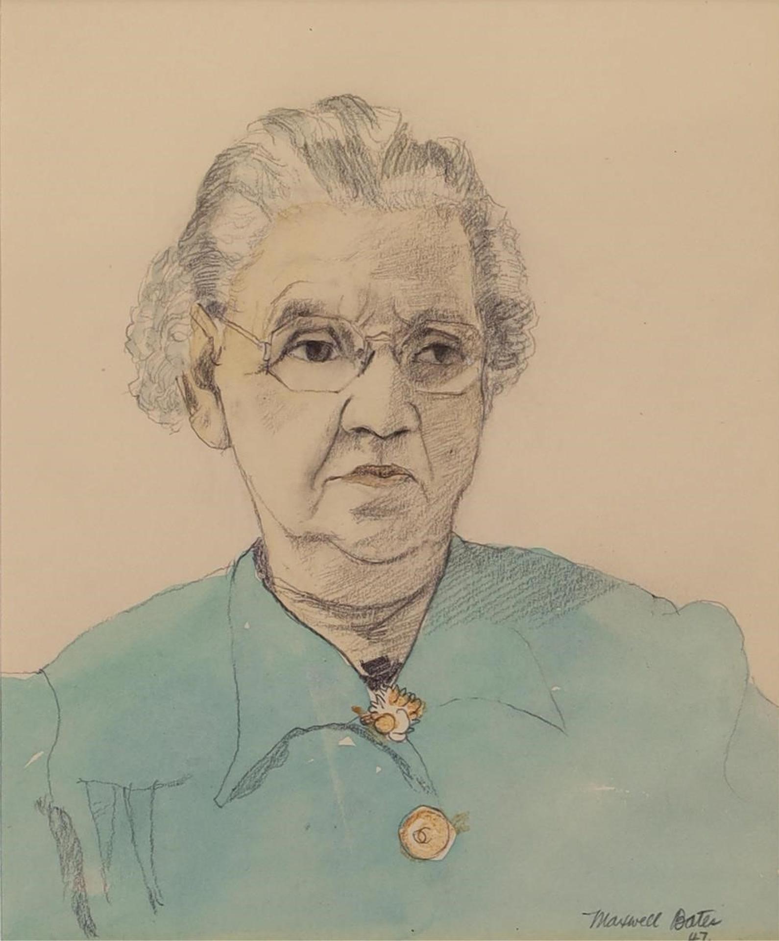 Maxwell Bennett Bates (1906-1980) - Portrait Of A Woman; 1947