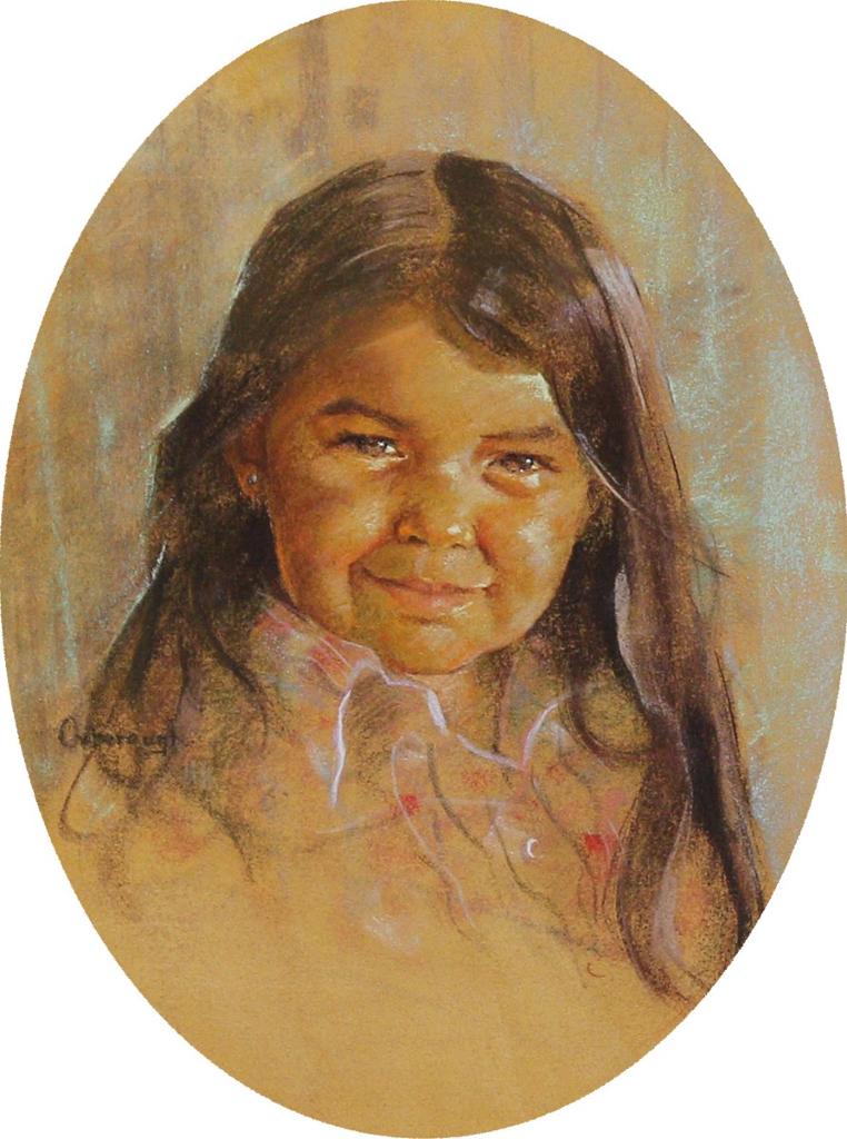 Dorothy Marie Oxborough (1922-2014) - Young Indian Girl, Tsarlip Band, Vancouver Island B.C