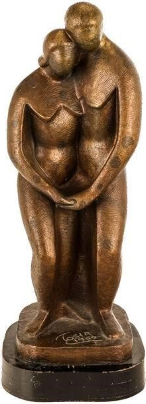 Tosia Malamud (1923-2008) - Patinated bronze depicting a couple embracing. Mounted on base. Marked