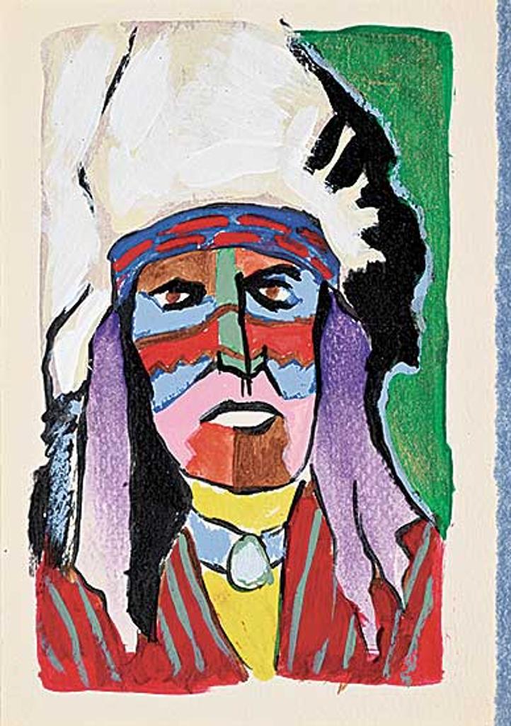 Brent Learned (1969) - Untitled - Colourful Portrait