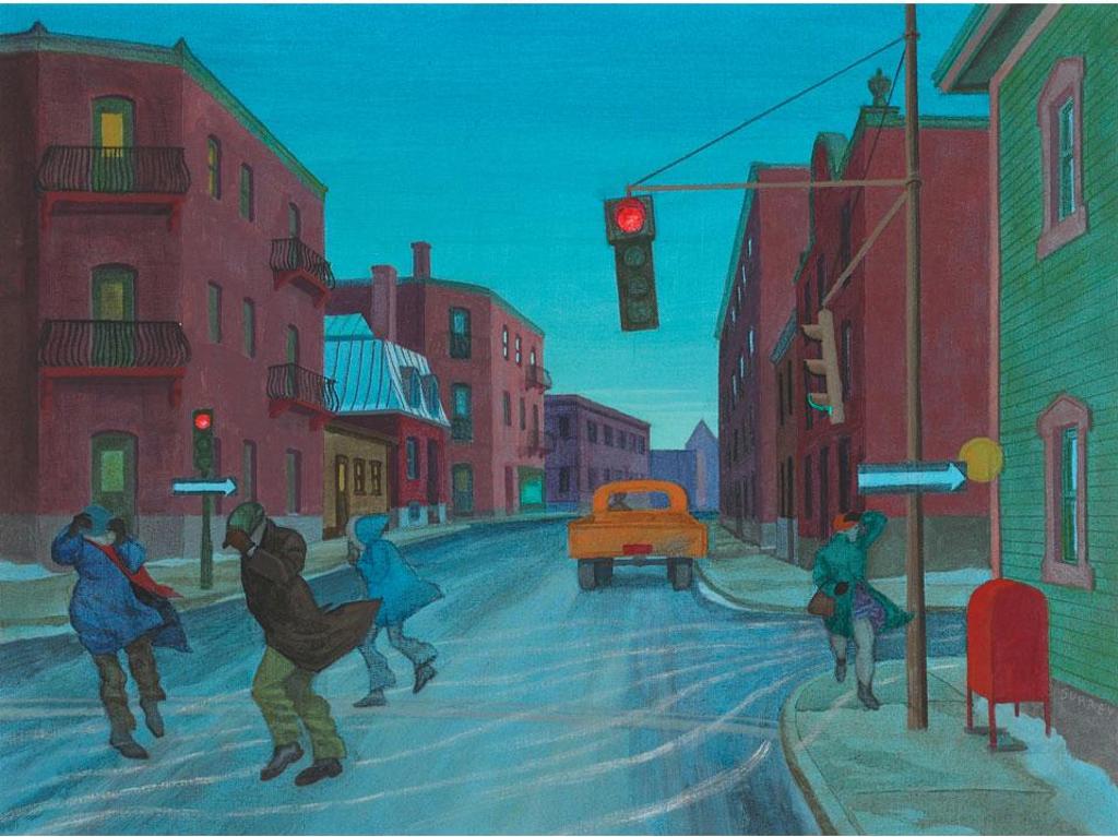 Philip Henry Howard Surrey (1910-1990) - Rue St. Antoine, Montreal, 1970