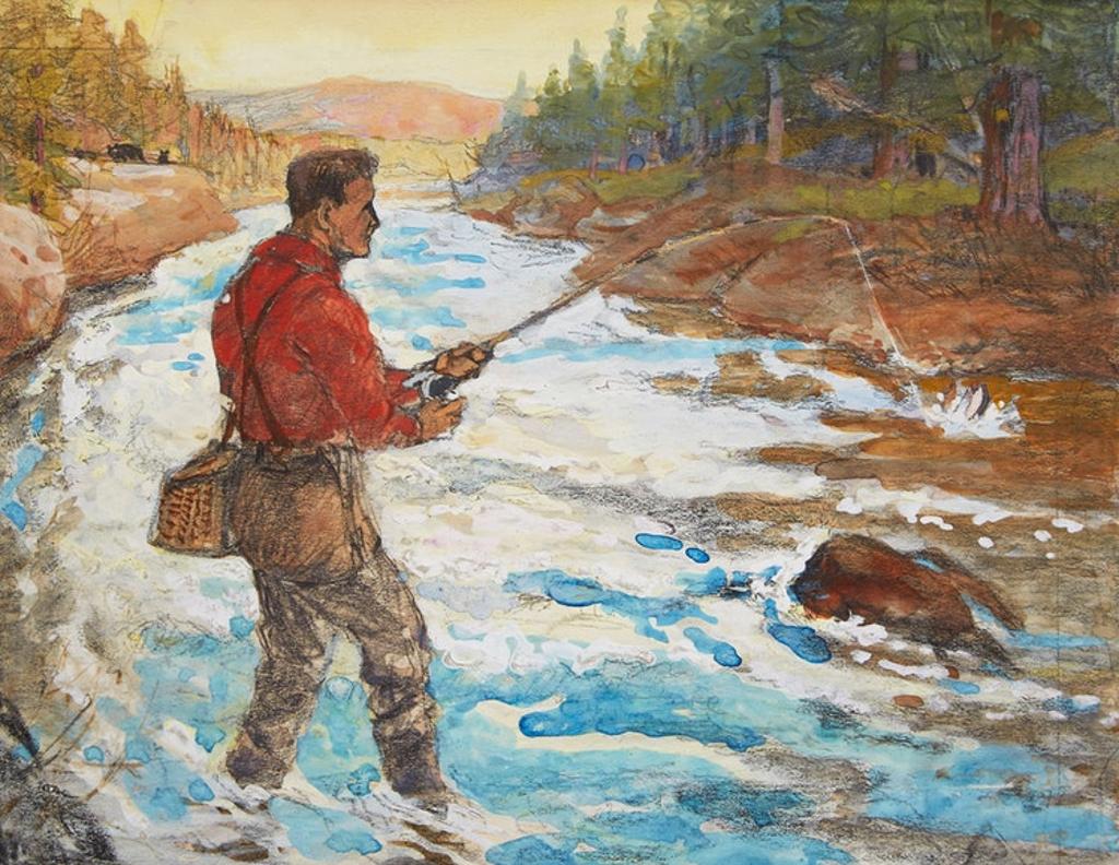 Arthur Henry Hider (1870-1952) - Fishing