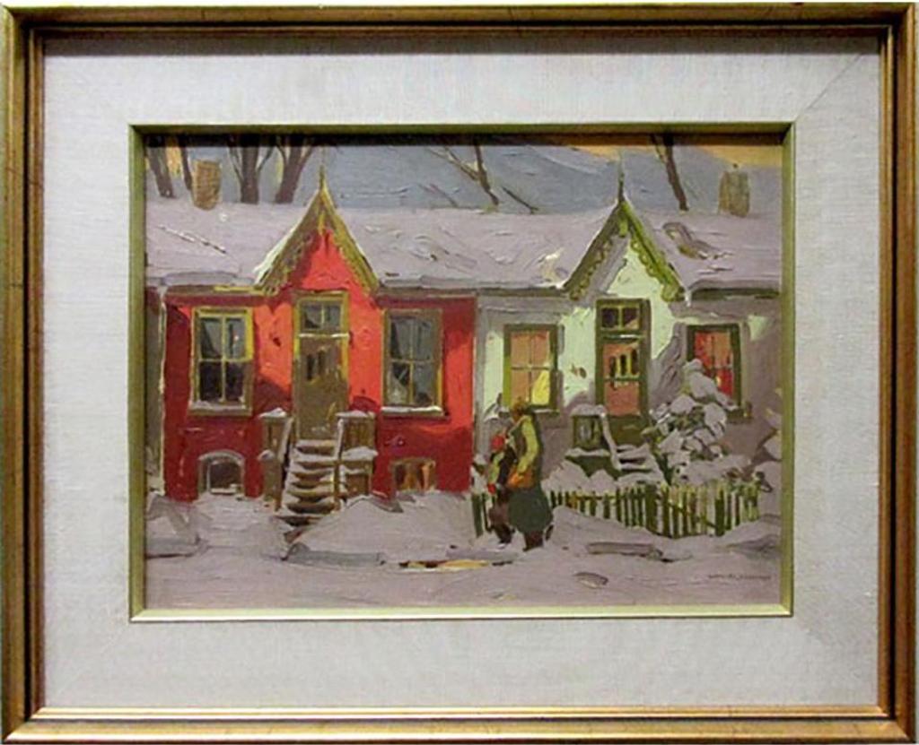 Arto Yuzbasiyan (1948) - Untitled (Sunlit Houses - Winter)