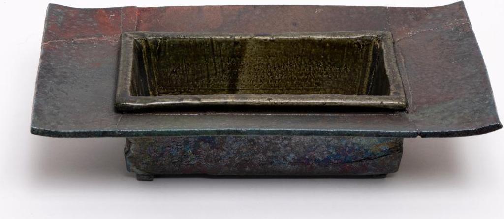 Donovan T. Chester (1940) - Rectangular Raku Flower Dish