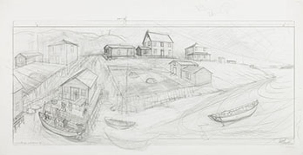 David Lloyd Blackwood (1941-2022) - Preparatory Drawing for Granda Glover's Place on Braggs' Island