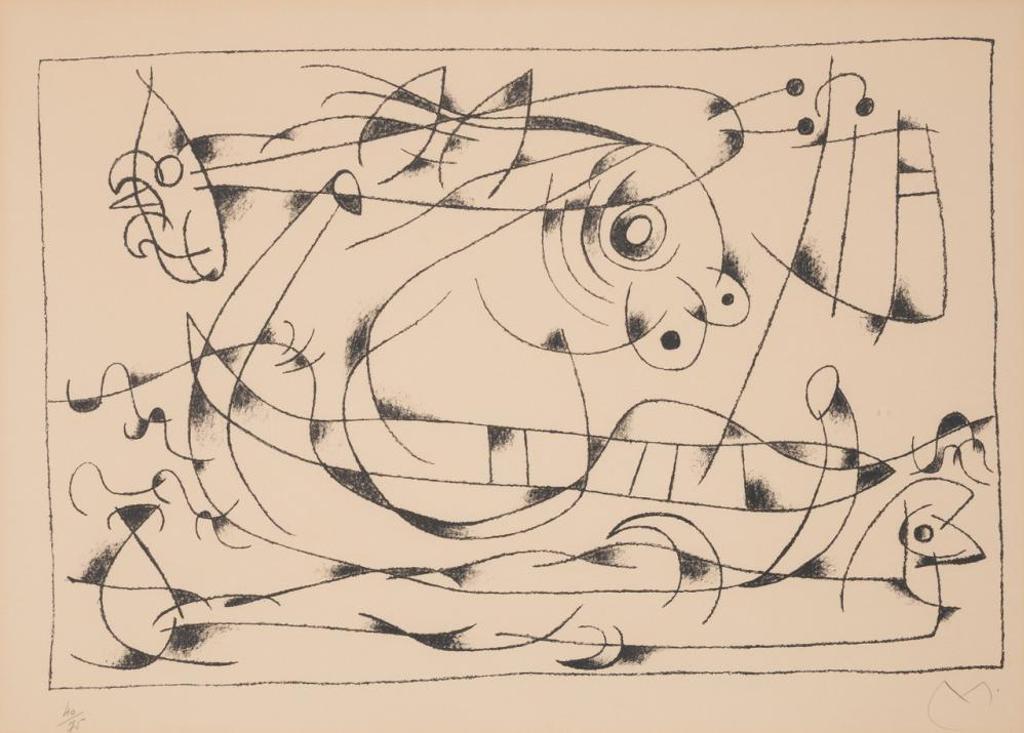 Joan Miró (1893-1983) - Dere Ubu XIII