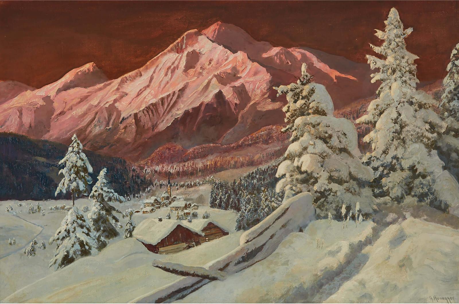Alois Arnegger (1879-1967) - Snowy Alps