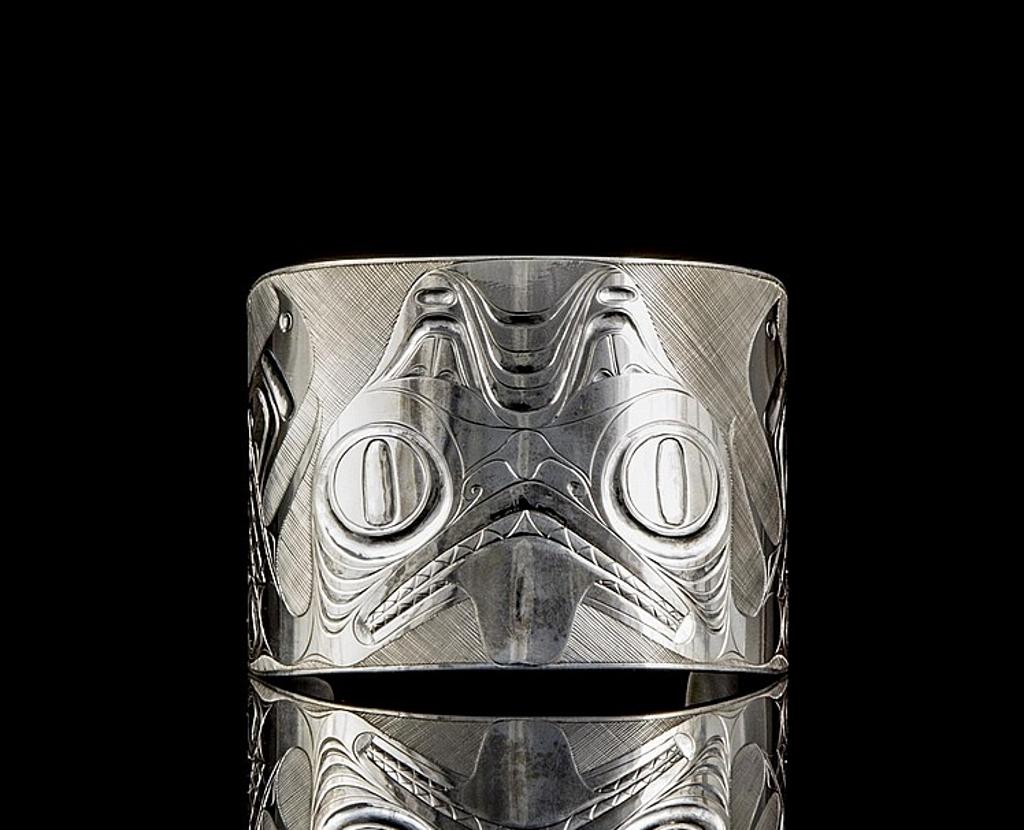 Jay Simeon (1976) - a wide silver cuff bracelet