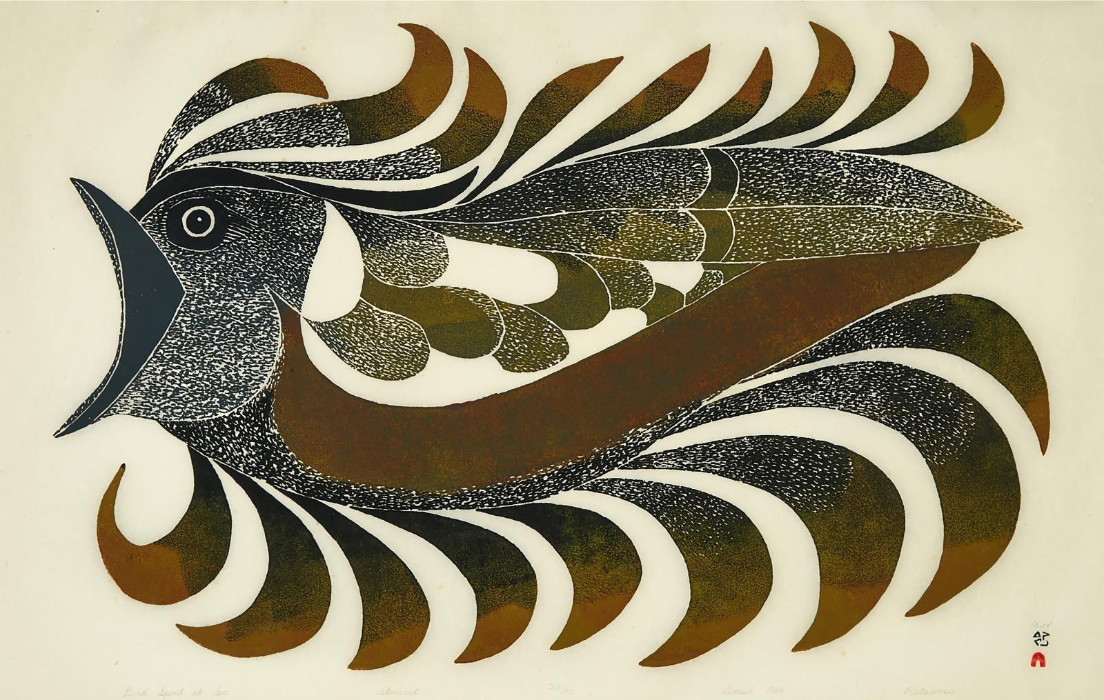 Pitaloosie Saila (1942-2021) - Bird Spirit At Sea