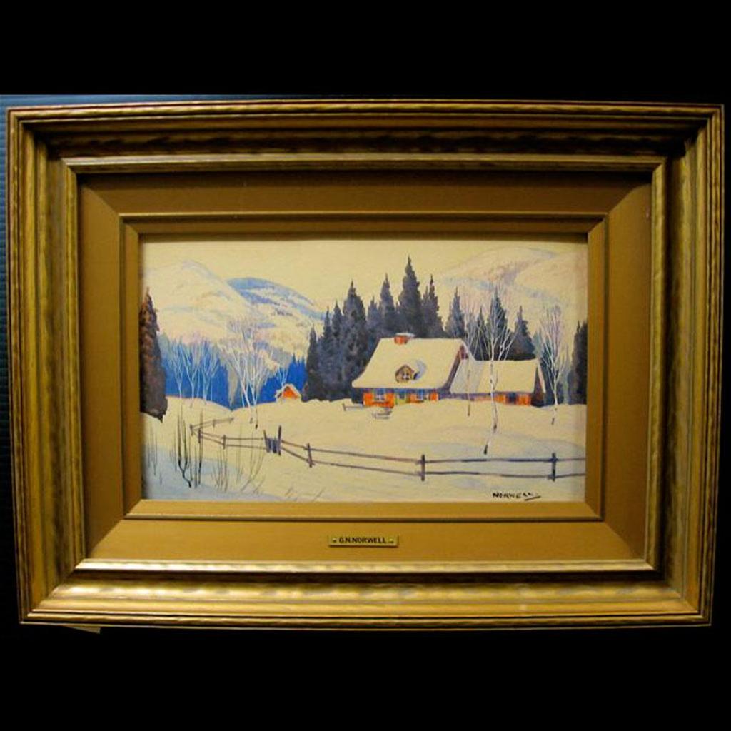 Graham Norble Norwell (1901-1967) - Snow Covered Cabins