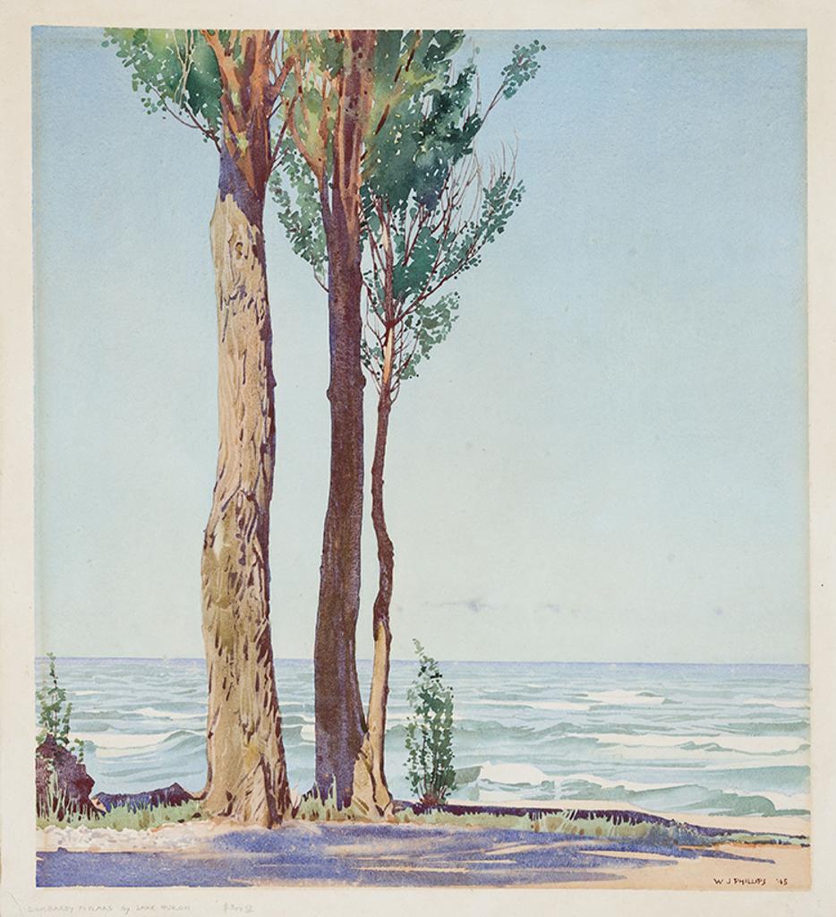 Walter Joseph (W.J.) Phillips (1884-1963) - Lombardy Poplars by Lake Huron