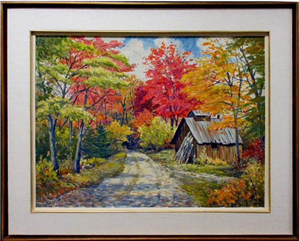 Gordon Edward Pfeiffer (1899-1983) - Autumn Scene With Cabin