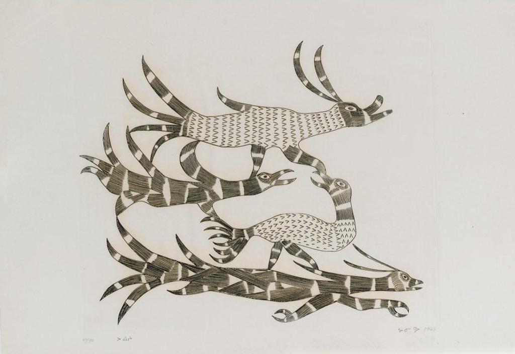 Johnniebo Ashevak (1923-1972) - Sea Beasts