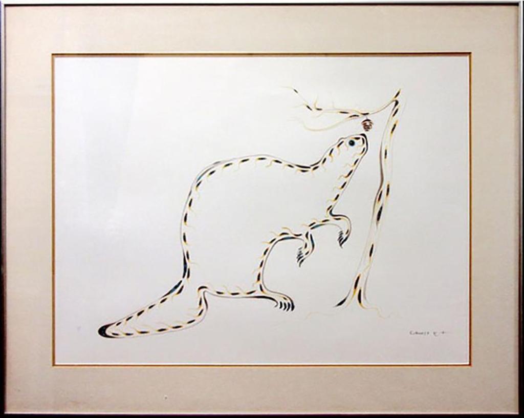 Eddy Cobiness (1933-1996) - Untitled (Squirrel Eyeing Acorn)