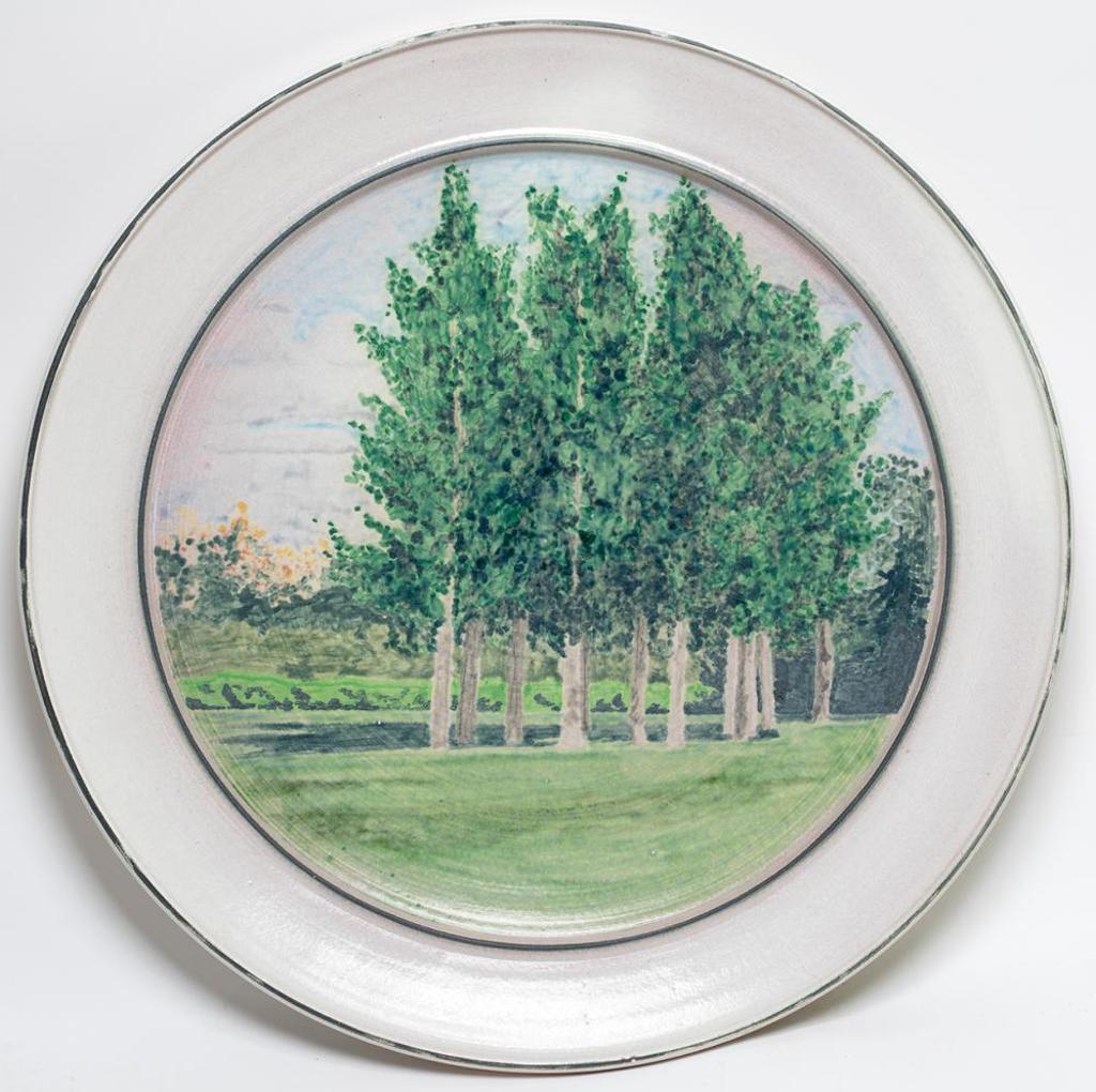 Donovan T. Chester (1940) - Large Platter with Park Scene